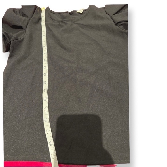Shein Black T Shirt With Puff Sleeves Girls Size 11-12 - Picture 8 of 8